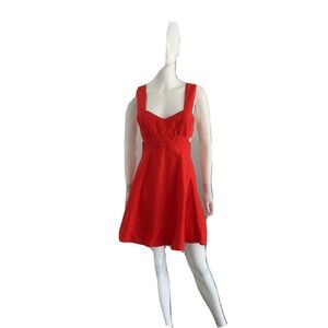 Marciano linen cut out dress fit and flare